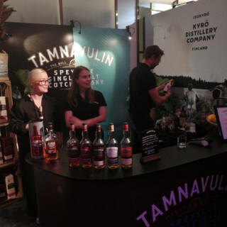 Tamnavulin-viskin ständi.