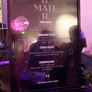 Bar Maten drinkkimenu.