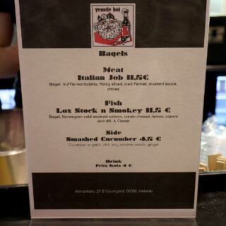 Yeastie Boin ruokamenu.