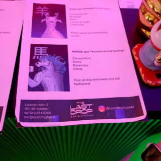 Last Drop drinkkimenu osa 2