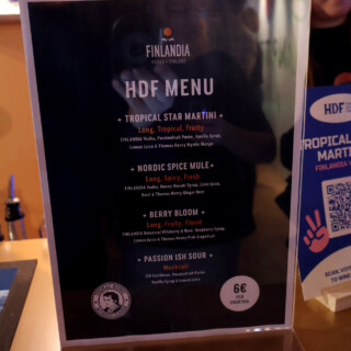 Finlandia drinkkimenu